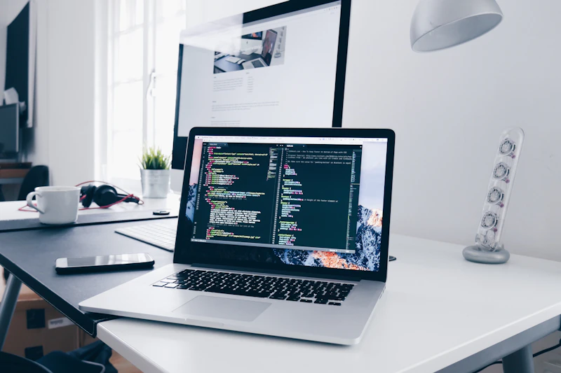 Developer at laptop